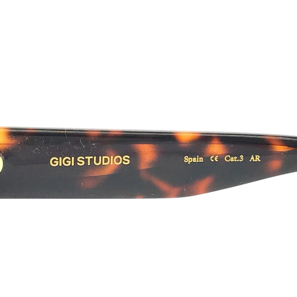 Gigi Studios Sunglasses COSIMA 6867/2 Dark Tortoise Oval Frames with Gray Lenses